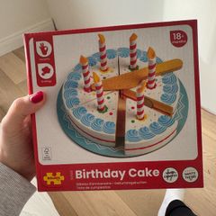 Big jigs birthday cake wooden play food - brand new unopened