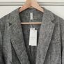 Pure Linen Blazer Men, Size M (Asian XL) Grey Image 4