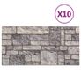 3D Wall Panels with Light Grey Brick Design 10 pcs EPS Image 2