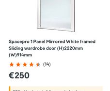 White Wardrobe Mirror Sliding Door