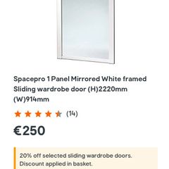 White Wardrobe Mirror Sliding Door