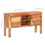 Sideboard 116x30x66 cm Solid Acacia Wood Image 6