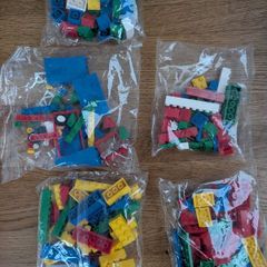Lego box with bagged Lego assortment
