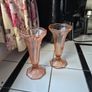 Pair of Art Deco Vintage 1930s Tulip vases Image 9