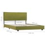 Bed Frame Green Fabric 120x190 cm Image 2