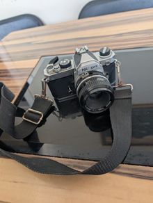 Vintage nikon fm camera with Nikon lens