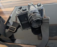 Vintage nikon fm camera with Nikon lens