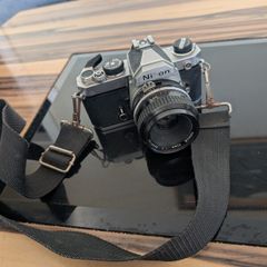 Vintage nikon fm camera with Nikon lens