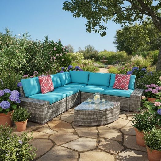 Victoria Large Corner Garden Lounge Set 220x220cm