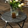 Set 3 Piece Garden Furniture Set with Folding Table and Chairs for Garden Balcony Grey Image 5