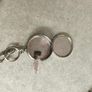 Stainless Steel Portable Pocket Circular Ashtray Key Chain with Cigarette Snuffe Image 5