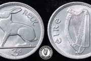[#2536] - Ireland 1968 | Irish 3d | 3 Pence | Hare | KM.12a | MS