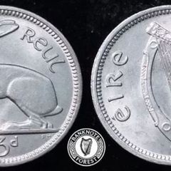 [#2536] - Ireland 1968 | Irish 3d | 3 Pence | Hare | KM.12a | MS