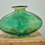 vintage vibrant green bottle/vase (AKA wasp/fly trapper) Image 3