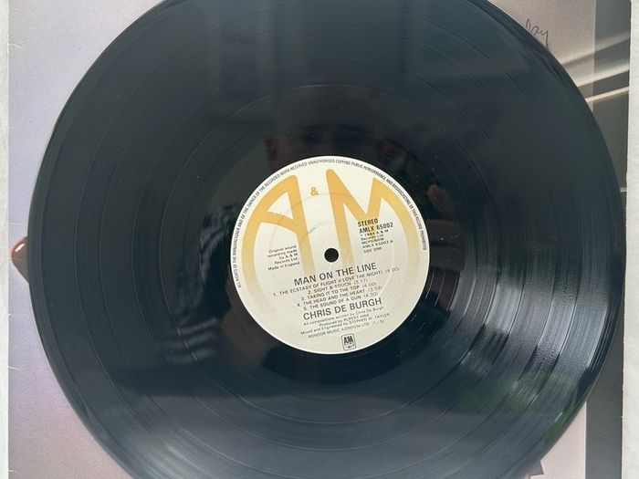 Chris de Burgh Signed Man On The Line Vinyl LP 1984 Autographed