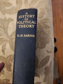 A History Of Political Theory. .by George H. Sabine. First Edition Hardback In Good Condition.  See Photos For Same.