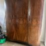 antique walnut wardrobe 1930s Image 3