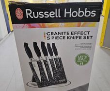 russell hobbs granite effect 5 piece knife set