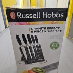 russell hobbs granite effect 5 piece knife set