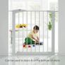 Stair Gate Maxi Secure Toddler & Baby Gate 76-82cm extends up to 117cm with separately sold extensions | Pressure Fit Baby Safety & Dog Gate for Doorways | No-Screw Install Child Gate, White Image 2