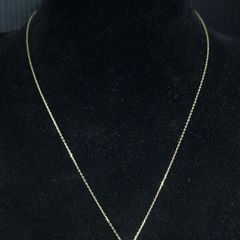 9K Gold Solitaire Necklace
