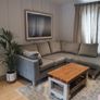Solid oak coffee table with crate underneath Image 3