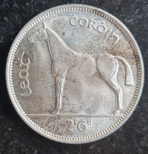 Ireland 1940 Silver Halfcrown, Uncirculated Condition, Full Lustre.