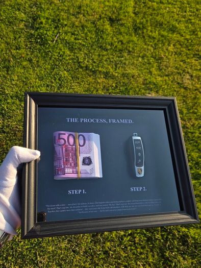 Gift 3D money frame art decor