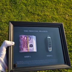 Gift 3D money frame art decor