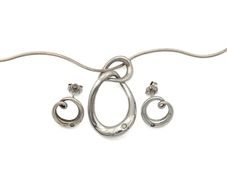 Hot Diamonds Designer 925 Sterling Silver Necklace & Earrings Set