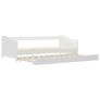 Pull-out Sofa Bed Frame White Pinewood 90x200 cm Image 2