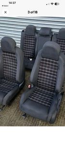 Mk5 gti tartan cloth seats and armrest and cup holders