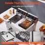 Commercial Deep Fryer, Dual Tank 3000W Electric Countertop Fryer with Basket, 2 x 11.6Qt/11L Double Stainless Steel Oil Fryer with Oil Filtration, Time & Temp Control, for Kitchen Restaurant Use Image 4