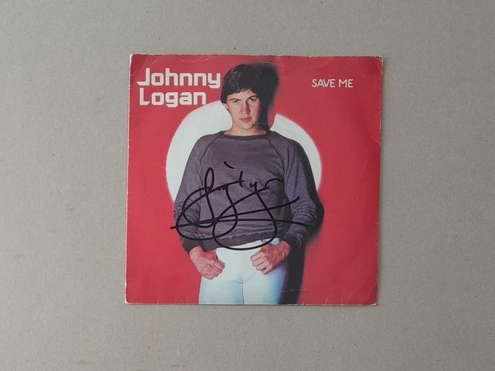 Johnny Logan autographed vinyl single Eurovision singer