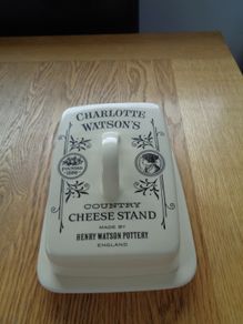 Vintage Ceramic Cheese Dish and Cover for Sale