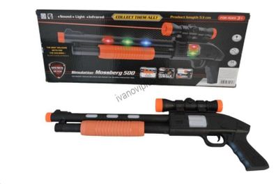 kids Musical Light-Up Pump Toy Gun for Kids (Model 820-8A).
