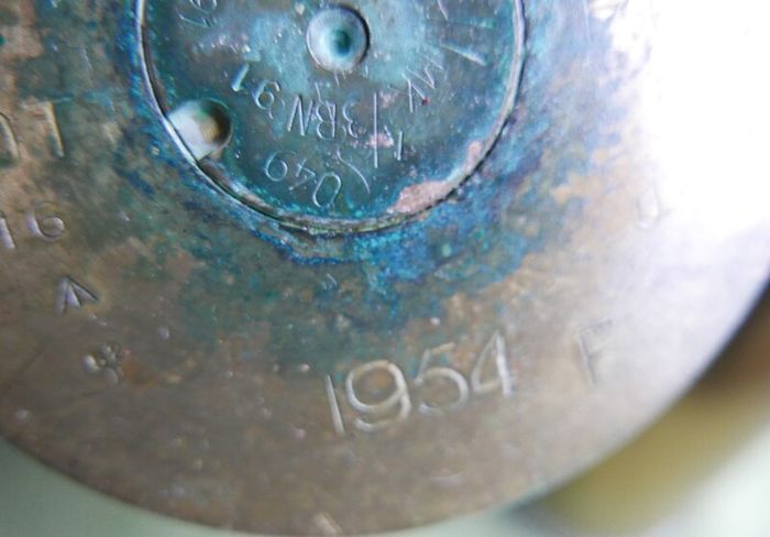 Vintage Two Irish Army Brass Artillery Shell 1954