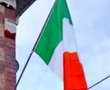 Flag pole and Tri colour flag
