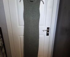 Long Knitted khaki dress, size 10