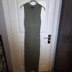 Long Knitted khaki dress, size 10