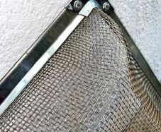 Silver mesh fire guard