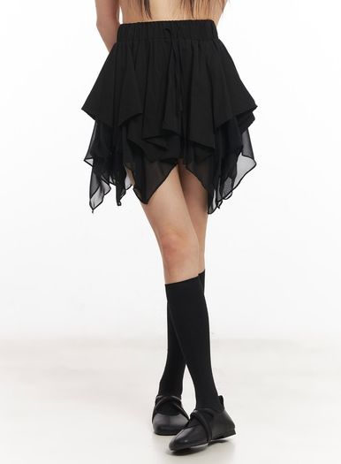 Black Top and Skirt set. Size M