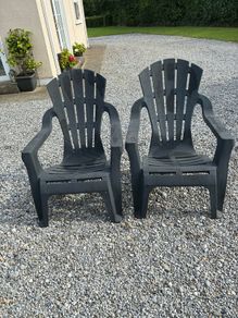Adirondack Graphite Resin Deck chair