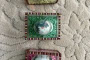 Vintage Hong Kong Hand Painted Eggs x3 in Display Boxes