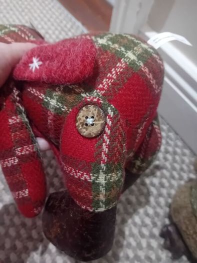 2 x carraig donn christmas ornaments owl and reindeer