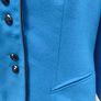 Electric blue ladies blazer with black button and trim detail size M/L Postage included Image 3