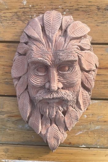 Handmade Greenman Outdoor garden wall display item