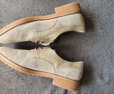 Brand New Clarks Suede Sage Green Lace Shoes Uk 5 Griffin Lane Smart Work