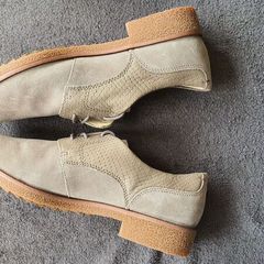 Brand New Clarks Suede Sage Green Lace Shoes Uk 5 Griffin Lane Smart Work