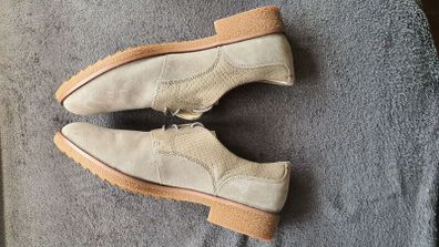 Brand New Clarks Suede Sage Green Lace Shoes Uk 5 Griffin Lane Smart Work